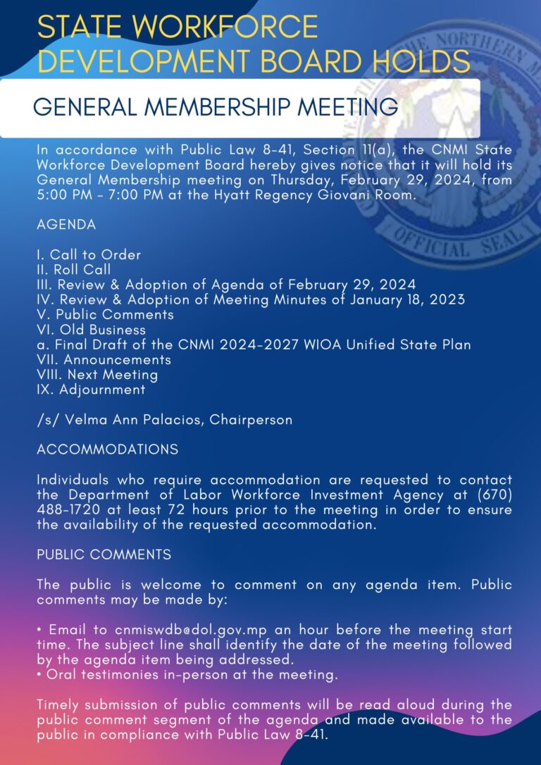 State Workforce Development Board Holds General Membership Meeting