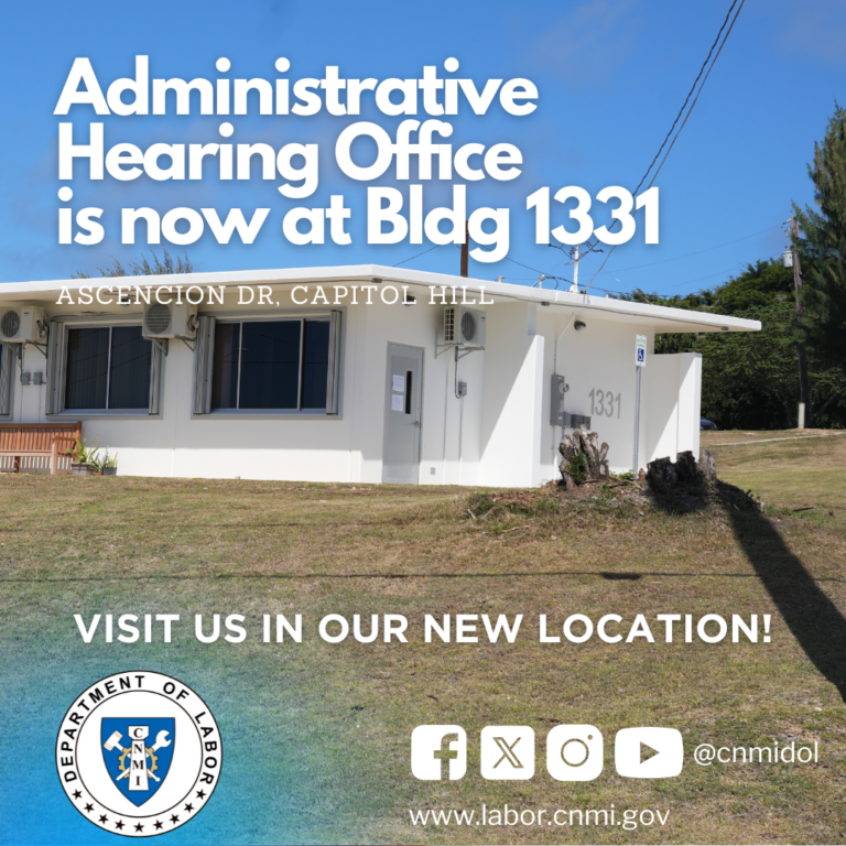 Administrative Hearing Office is now at Bldg 1331, Ascencion Dr, Capitol Hill