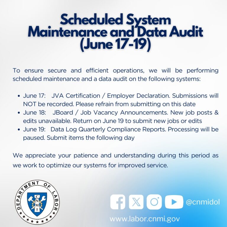 Scheduled System Maintenance and Data Audit (June 17-19)