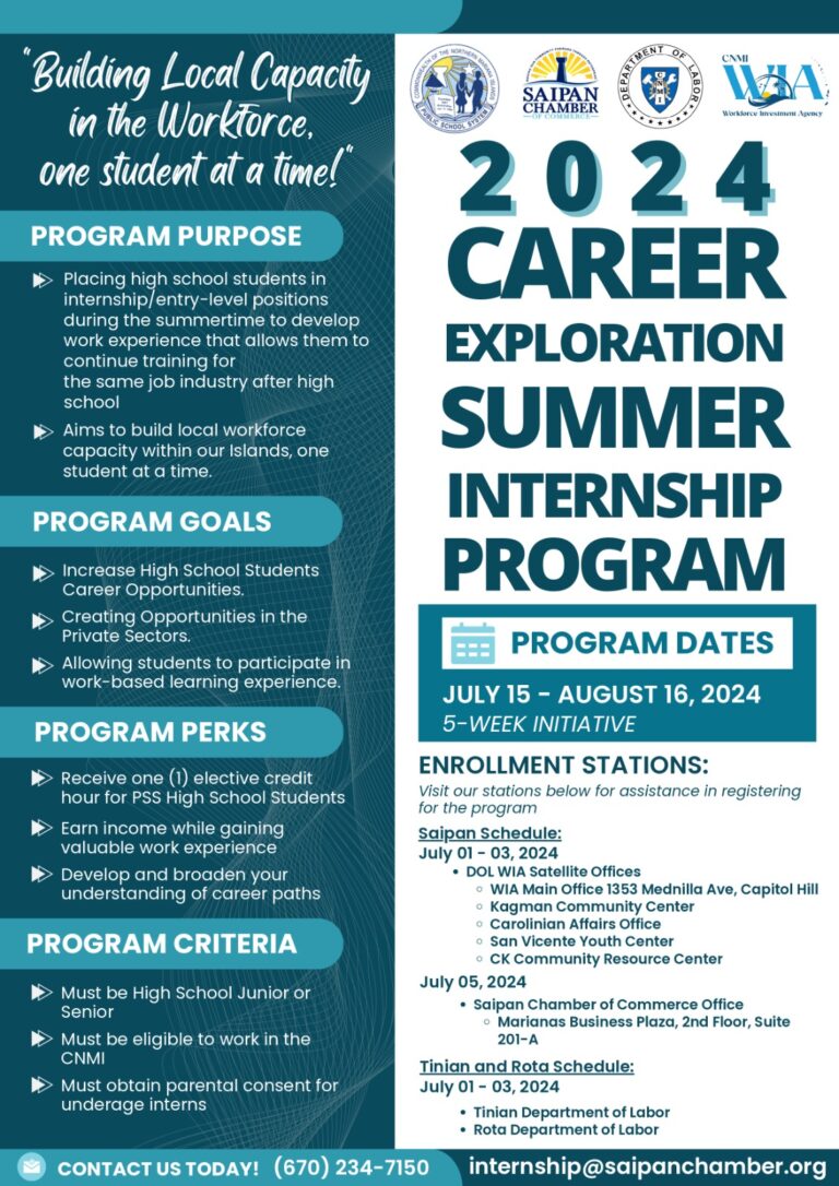2024 Career Exploration Summer Internship Program (July 15 – August 16, 2024)