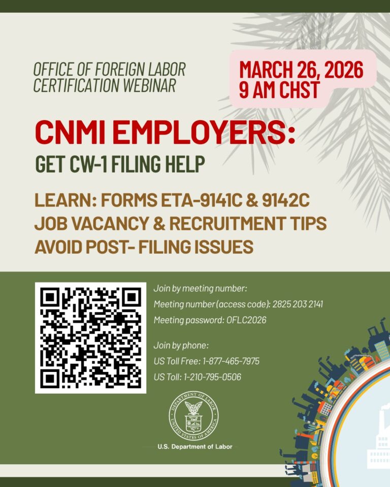 CNMI Employers: Get CW-1 Filing Help