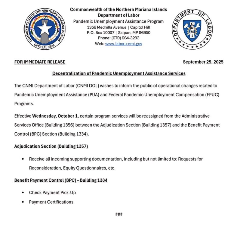 Decentralization of Pandemic Unemployment Assistance Services