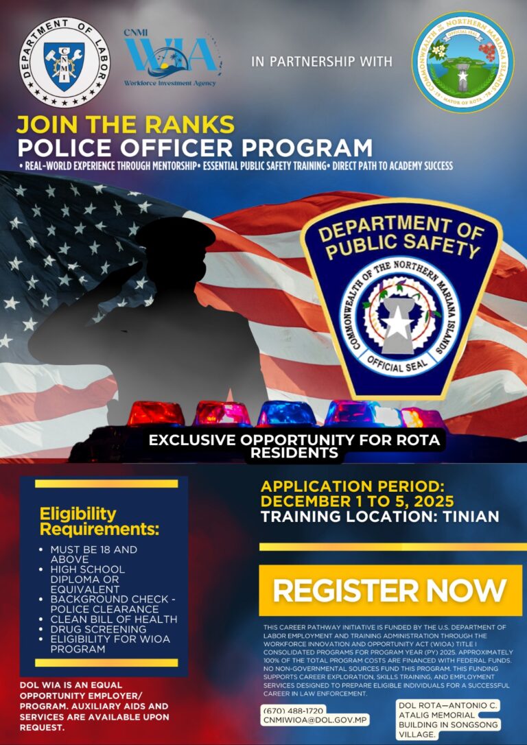 Police Officer Program Registration from Dec. 01, 2025 to Dec. 05, 2025