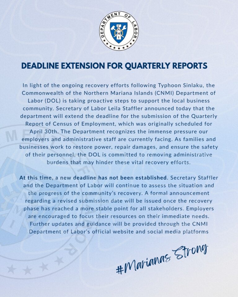 Deadline Extensions for Quarterly Reports