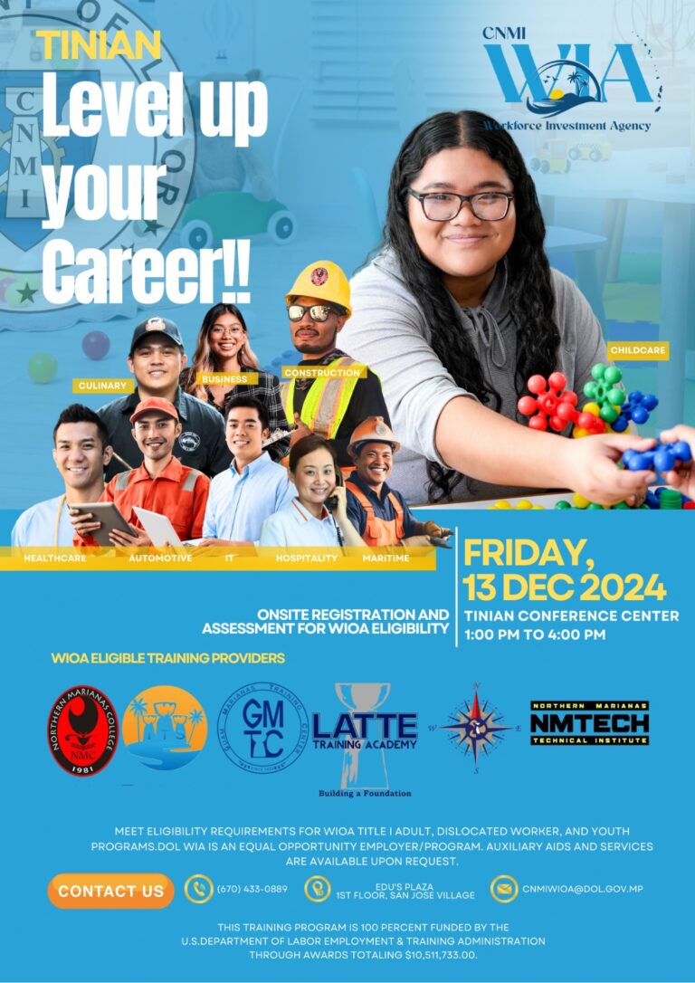 Tinian – Level Up Your Career Event