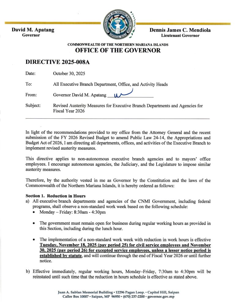 Directive 2025-008A