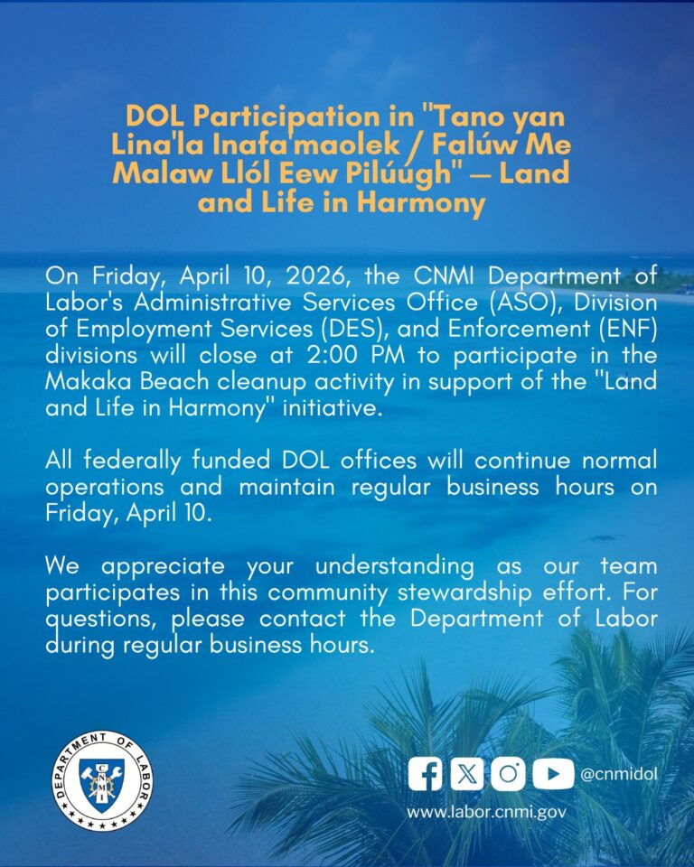 DOL Participation in “Tano yan Lina’la Inafa’maolek / Falúw Me Malaw Llól Eew Pilúugh” – Land and Life in Harmony