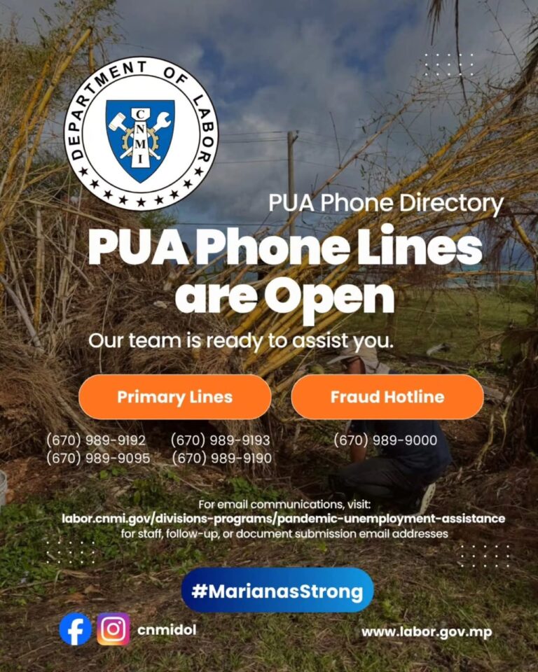 PUA Phone Lines are Open