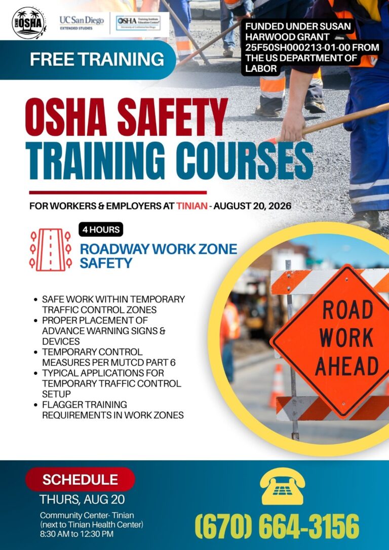 Free OSHA Safety Training Courses – Aug. 20, 2026